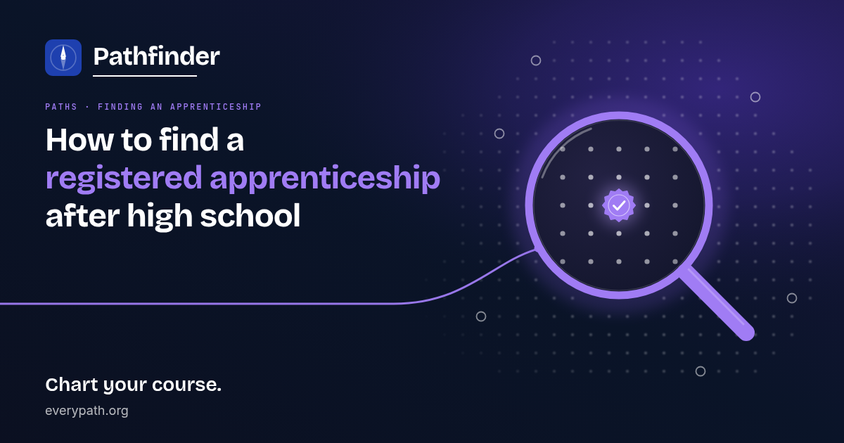 How to find a registered apprenticeship after high school