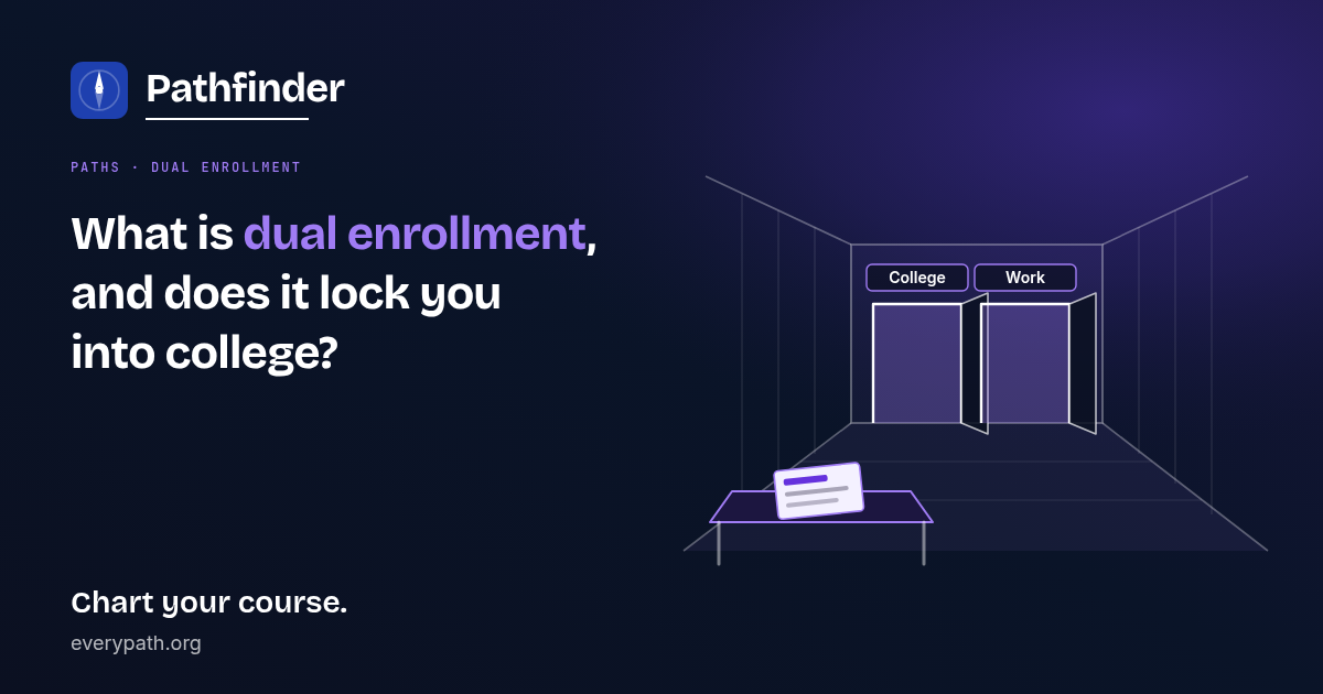 What is dual enrollment, and does it lock you into college?